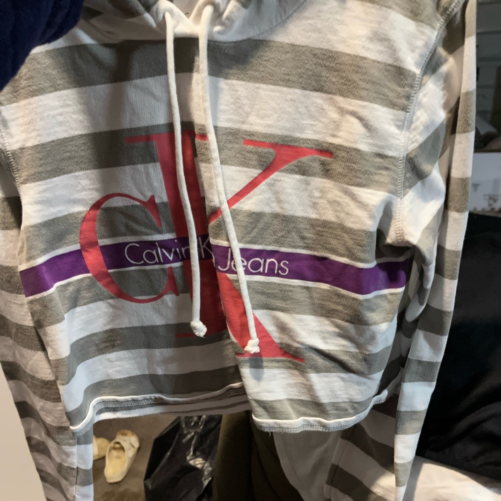 Calvin Klein crop top hoodie and comfy pants set